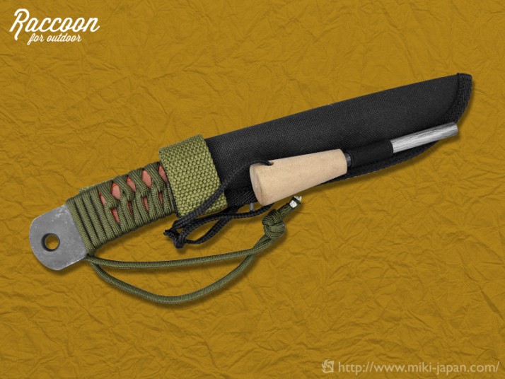 TS282　みきかじや村 Raccoon バトニングナイフ 150