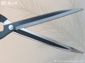 TS177　みきかじや村 鋭型刈込鋏 青紙 300ｍｍ 本焼尺3寸ナタ柄