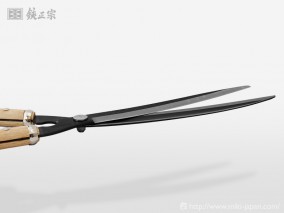 UI148　鋭型刈込鋏 青紙 反り刃 300㎜ 9寸ナタ柄